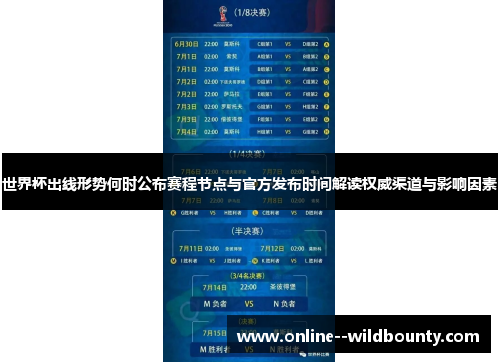 世界杯出线形势何时公布赛程节点与官方发布时间解读权威渠道与影响因素